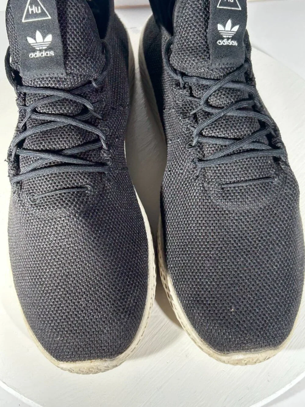 Adidas Pharrell Williams Shoes Mens Size 11 HU Core Black Tennis Sneakers Gym - Picture 4 of 12